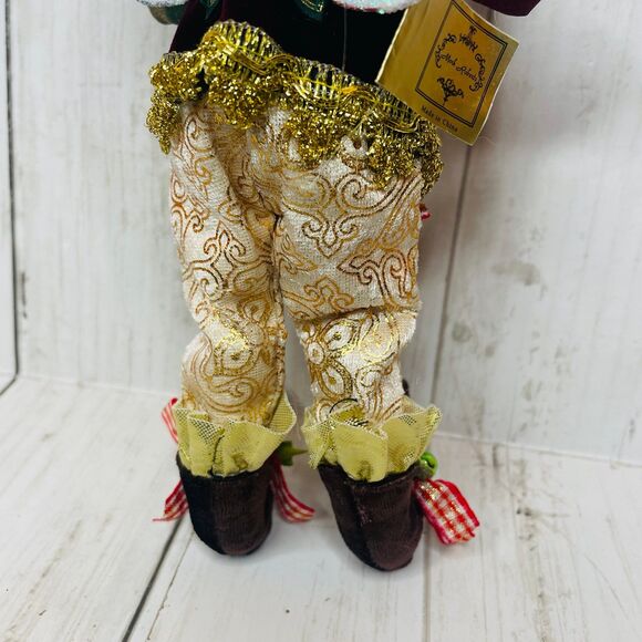 Small Mark Roberts Gold Swirl Hat Christmas Santa Fairy 10" Baker-? - Picture 7 of 8